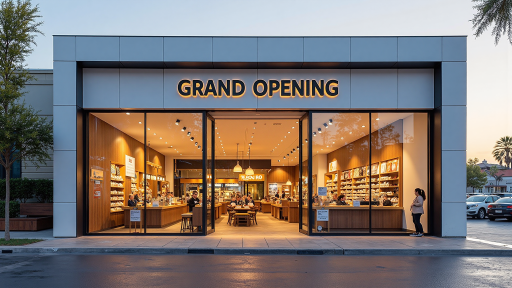 零售连锁店门面，品牌标识清晰，体现企业知名度